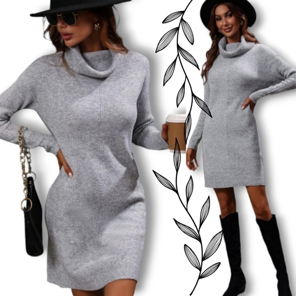Candie's Turtleneck Soft Knitted Sweater Dress Bodycon - Picture 16 of 16